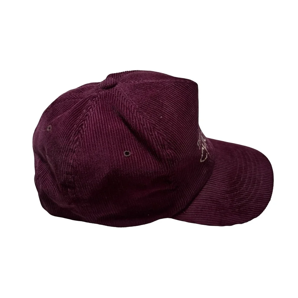 Vintage University Of Chicago Corduroy  Embroidered Baseball Hat Snap Back